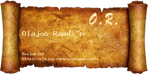 Olajos Ramón névjegykártya